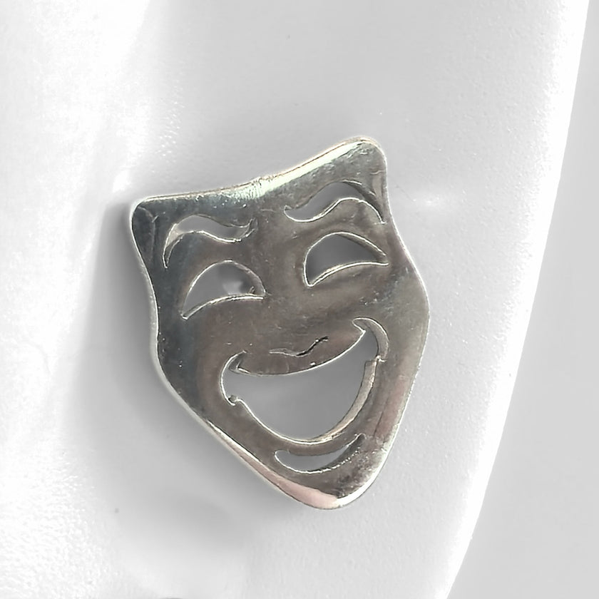 Comedy & Tragedy Studs (Silver)