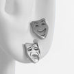 Comedy & Tragedy Studs (Silver)