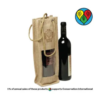 Jute Single Wine Bottle Bag - B3780