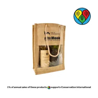 Jute Double Wine Bag - B3790