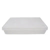 Contenant rectangulaire plastique blanc