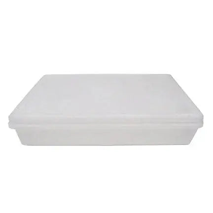 Contenant rectangulaire plastique blanc