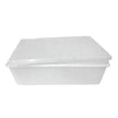 Contenant rectangulaire plastique blanc