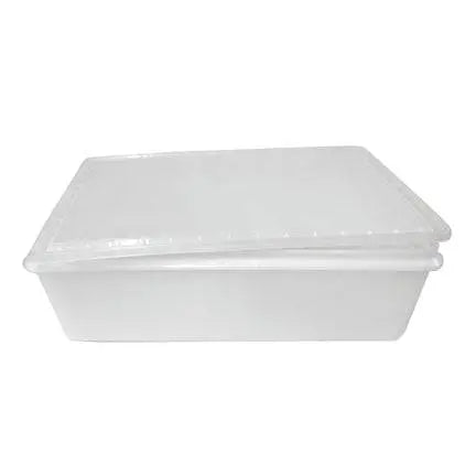 Contenant rectangulaire plastique blanc