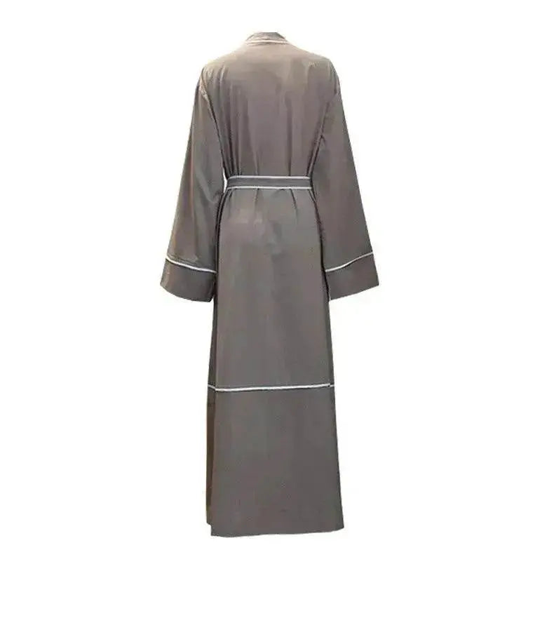Contrast Striped Cardigan Arab  Robe