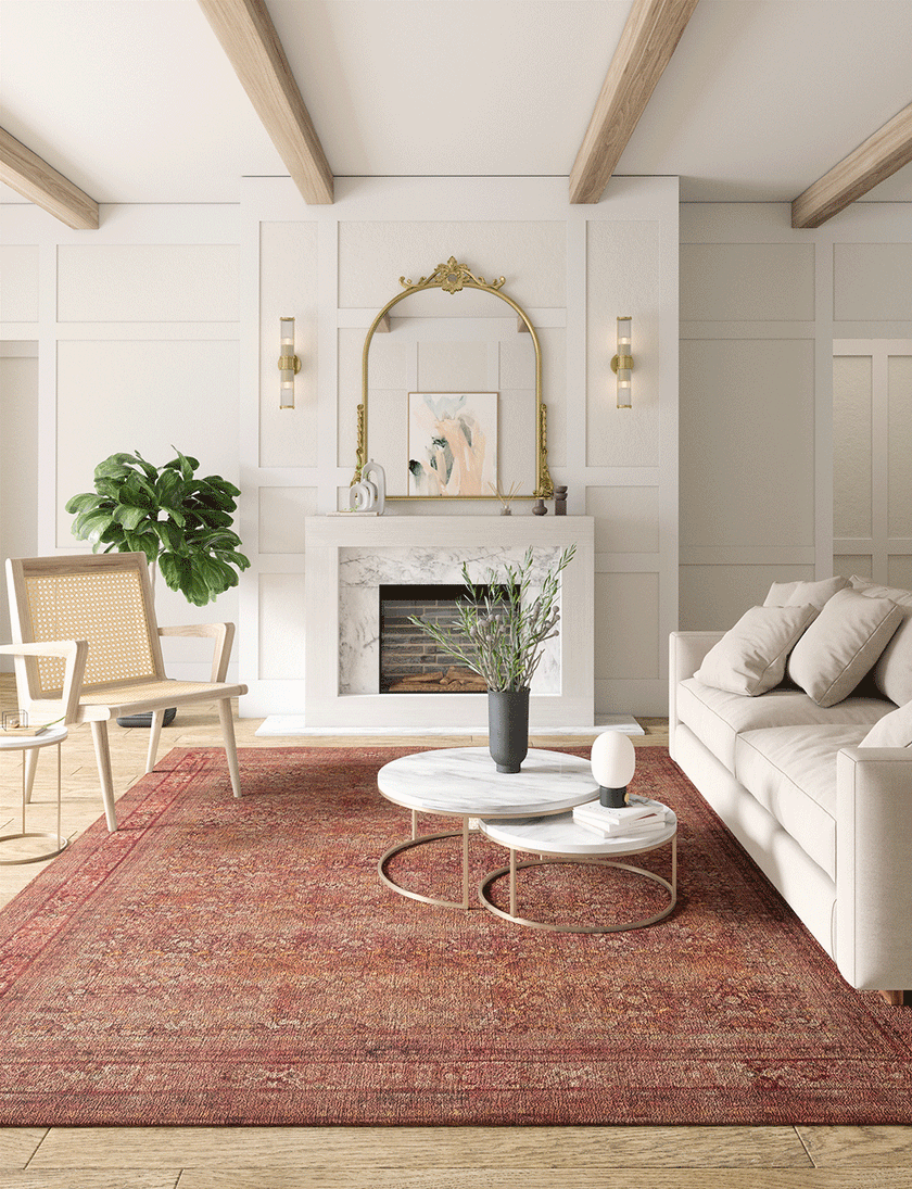 Copera Orange Multi Rug