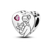 Copper Plating 925 Silver Love Beads Pendant