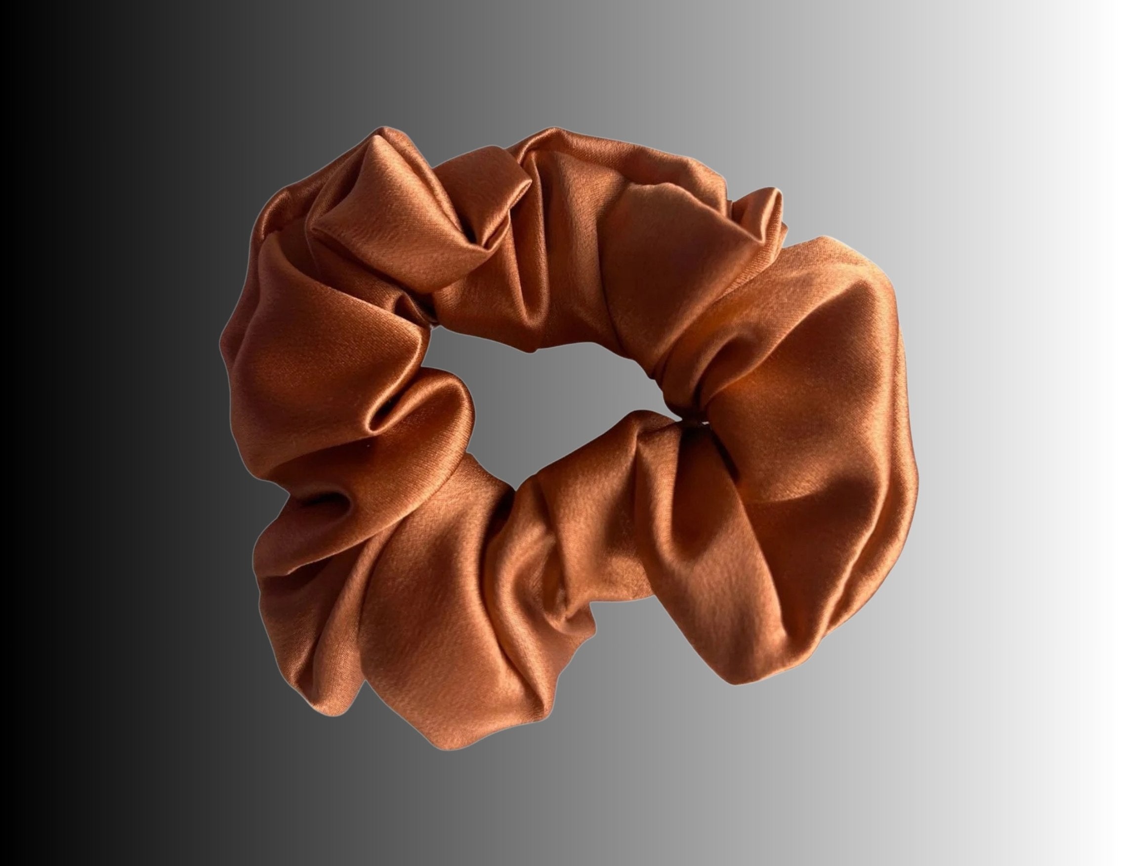 Silk Hair Scrunchie Copper