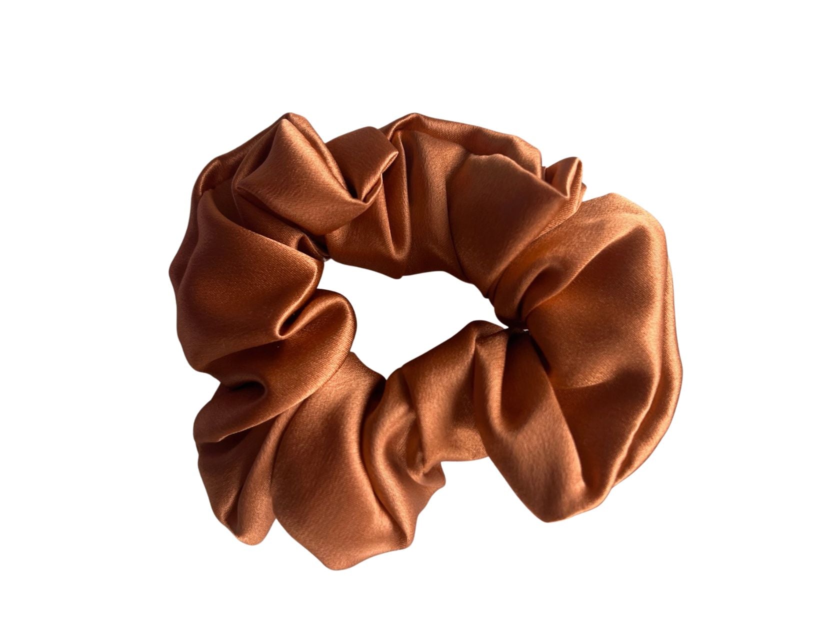 Silk Hair Scrunchie Copper