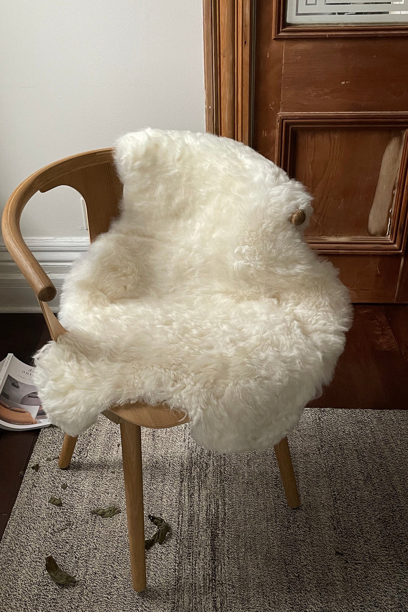 Shorn White Icelandic Sheepskin