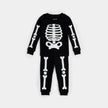 Skeleton Glow in the Dark Print on Black PJ Set | Petit Lem