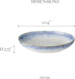 Costa Nova - Brisa Ria Blue - Pasta Serving Bowl | 15 inch