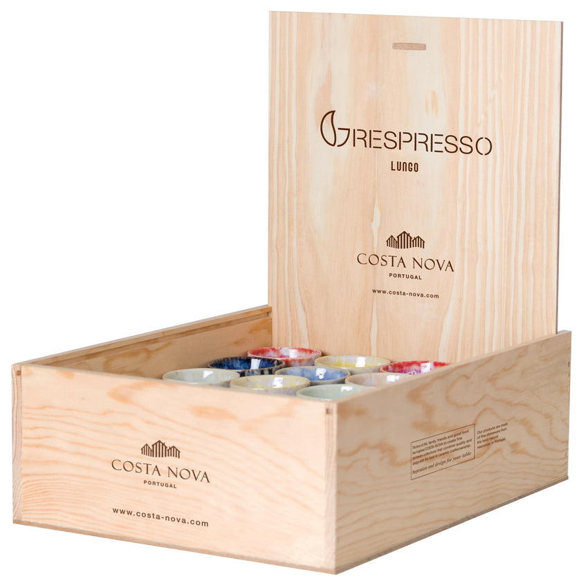 Costa Nova - Grespresso Wooden display box 24 lungo cups asst