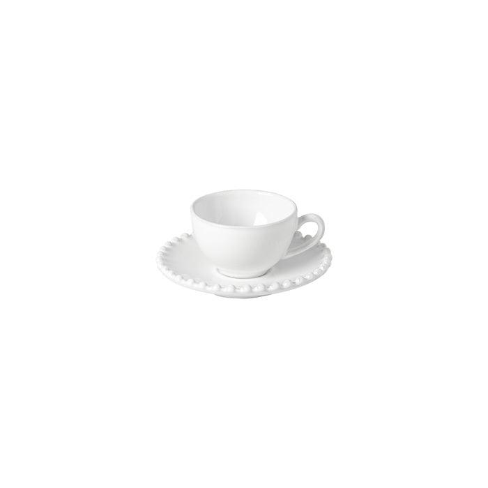 Costa Nova - Pearl White Espresso Cup And Saucer