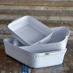 Costa Nova - Pearl White Rect. baker large