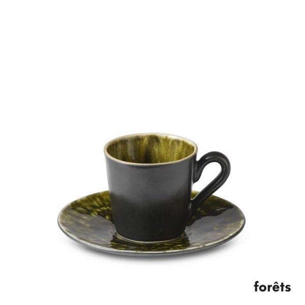 Costa Nova - Tasse à café et soucoupe Riviera Forets (Ensemble de 6)