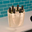 Ecorite Cotton Canvas 6 bottle Wine Tote - B3800