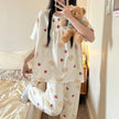 Cotton Three-piece Pajamas For Women Spring And Summer