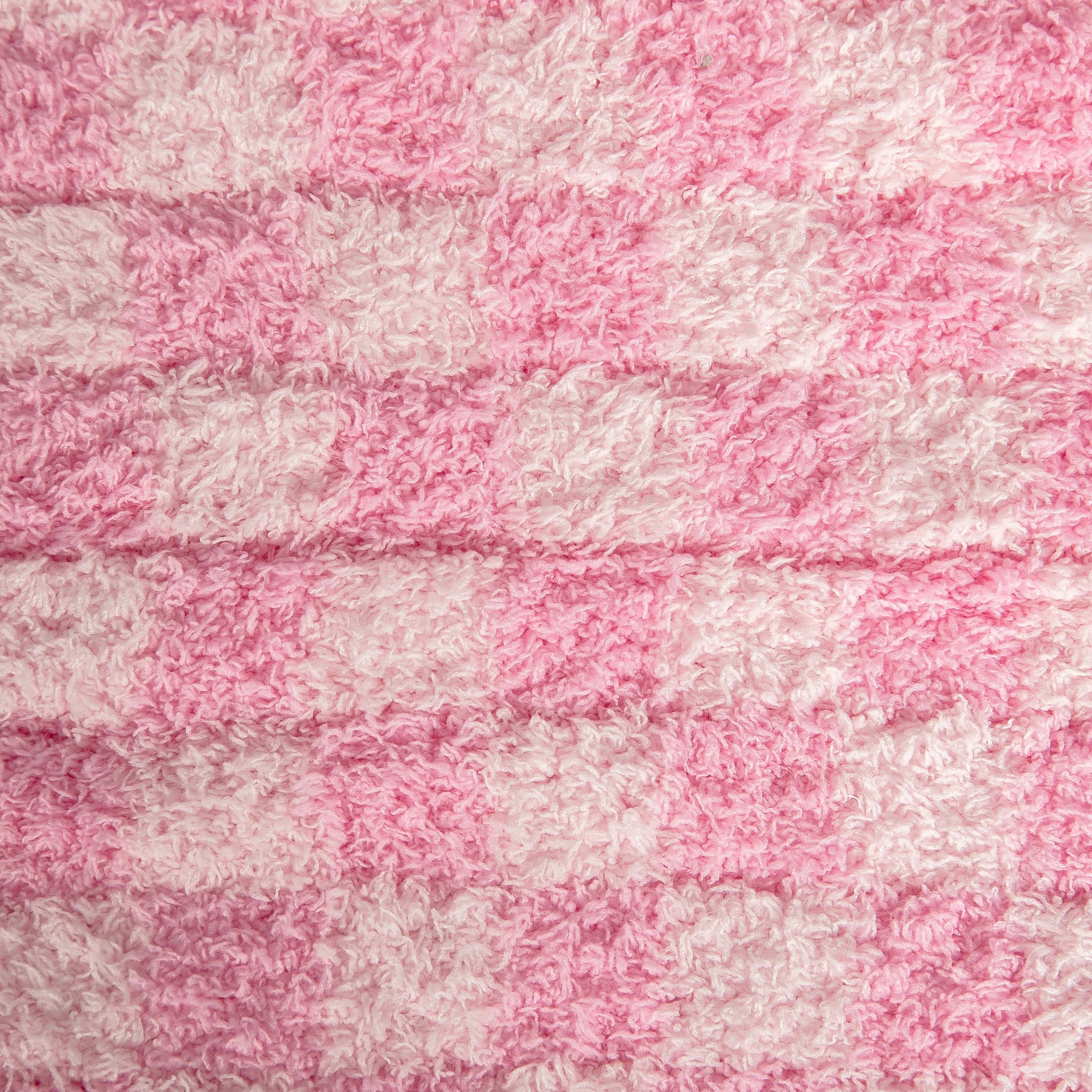Cotton Candy Check Print Extended Throw