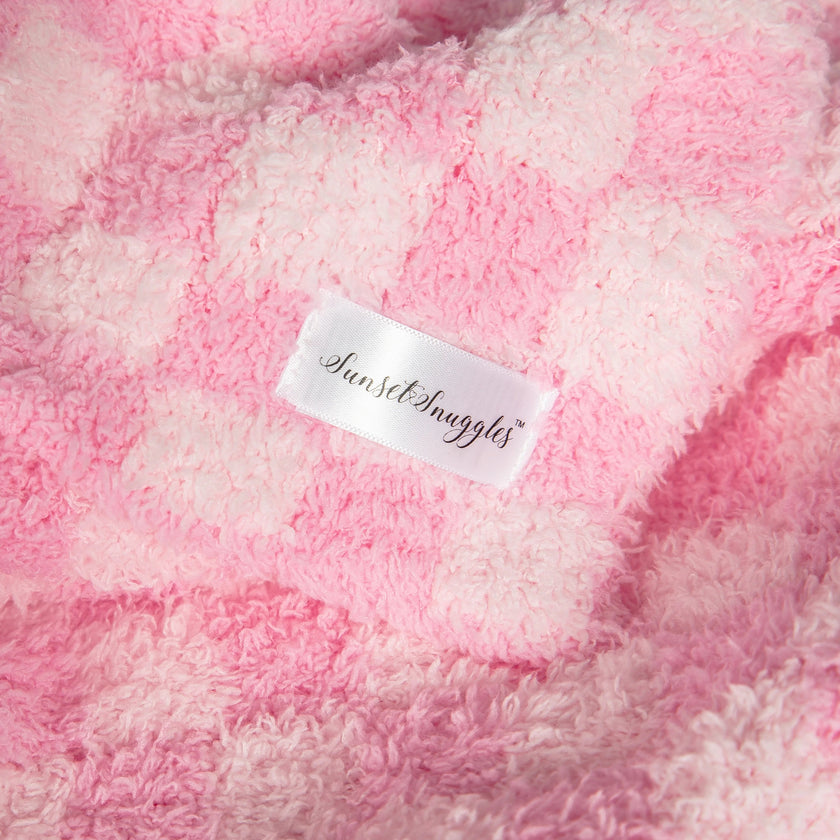 Cotton Candy Check Print Toddler Blanket