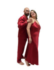 Men's Mulberry Silk Pajama Set Red