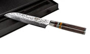 Couteau de chef damassé 20 cm manche bois ergonomique