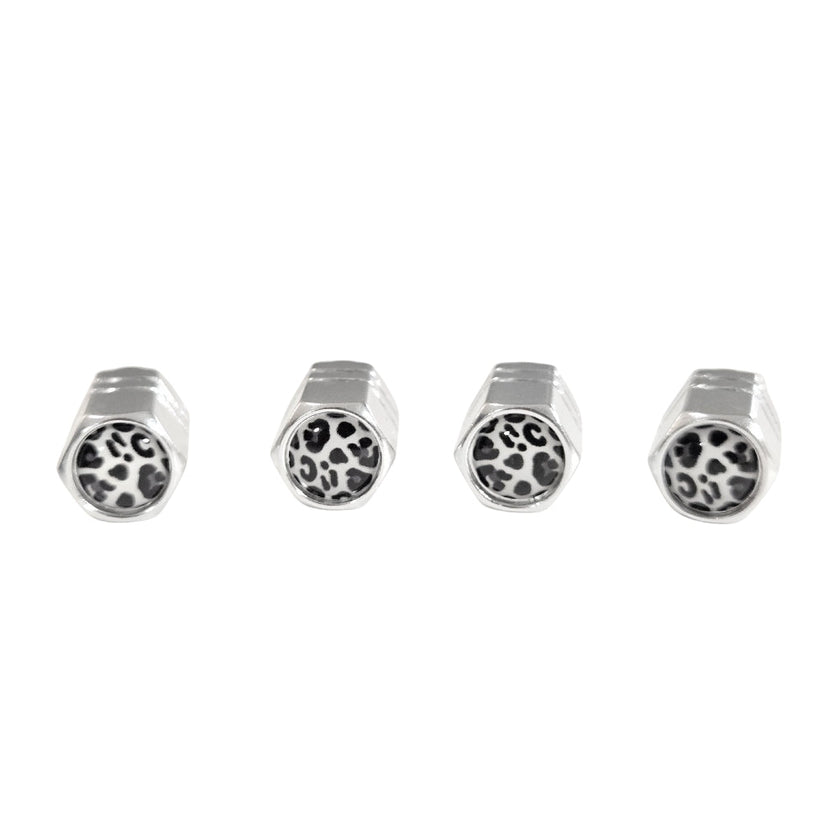 Cow Print Valve Stem Caps (2 Sets)