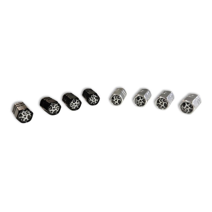 Cow Print Valve Stem Caps (2 Sets)