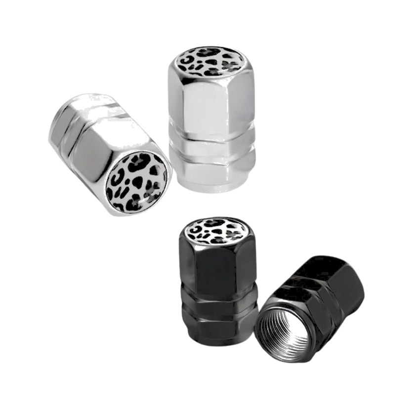 Cow Print Valve Stem Caps (2 Sets)