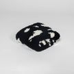Black & Off-White Cow Print Lovey Baby Blanket