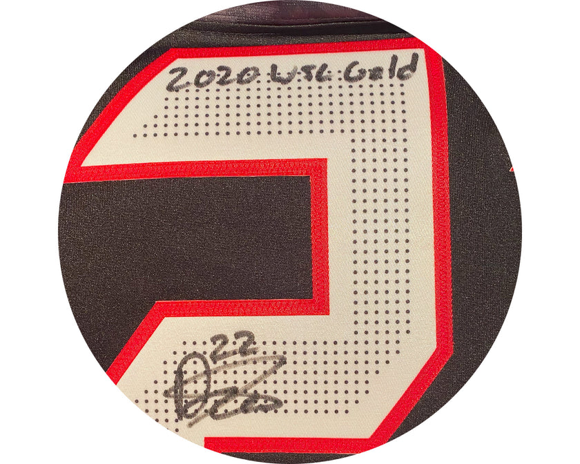 Dylan Cozens Autographed Team Canada Alternate Black Nike Jersey Ins. 