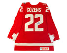 Dylan Cozens Autographed Team Canada Heritage Red Nike Jersey