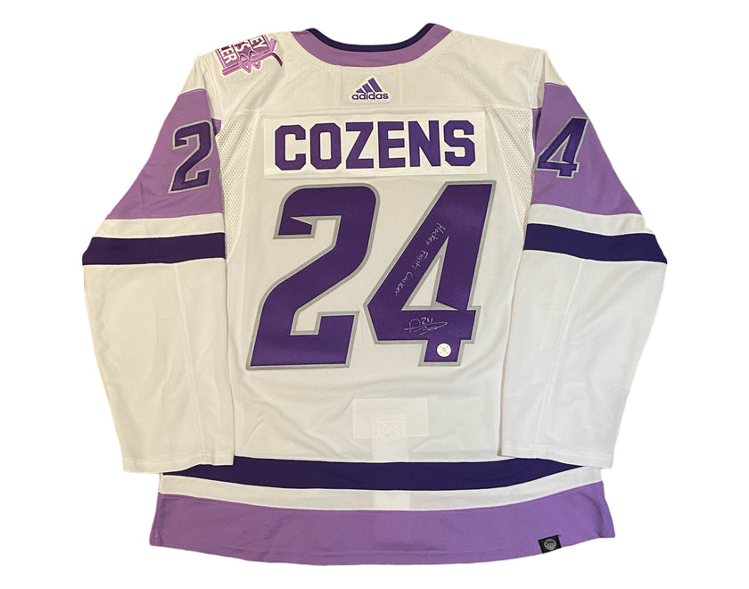Dylan Cozens Autographed Buffalo Sabres HFC Adidas Jersey Inscribed 