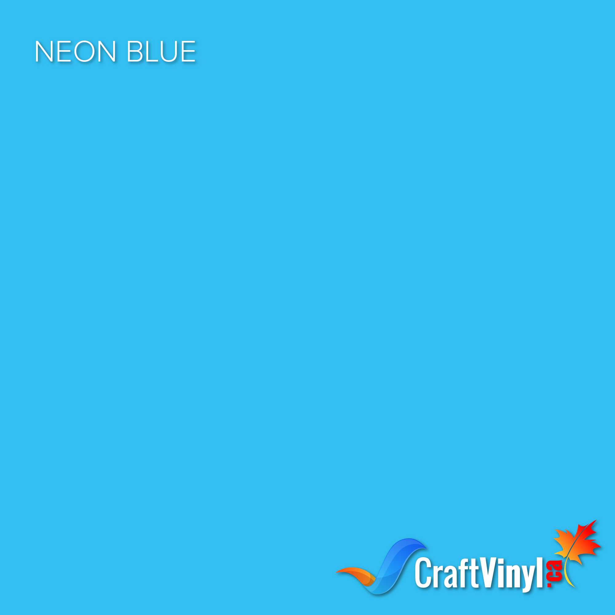 Craft Neon Blue Puff HTV Vinyl 12