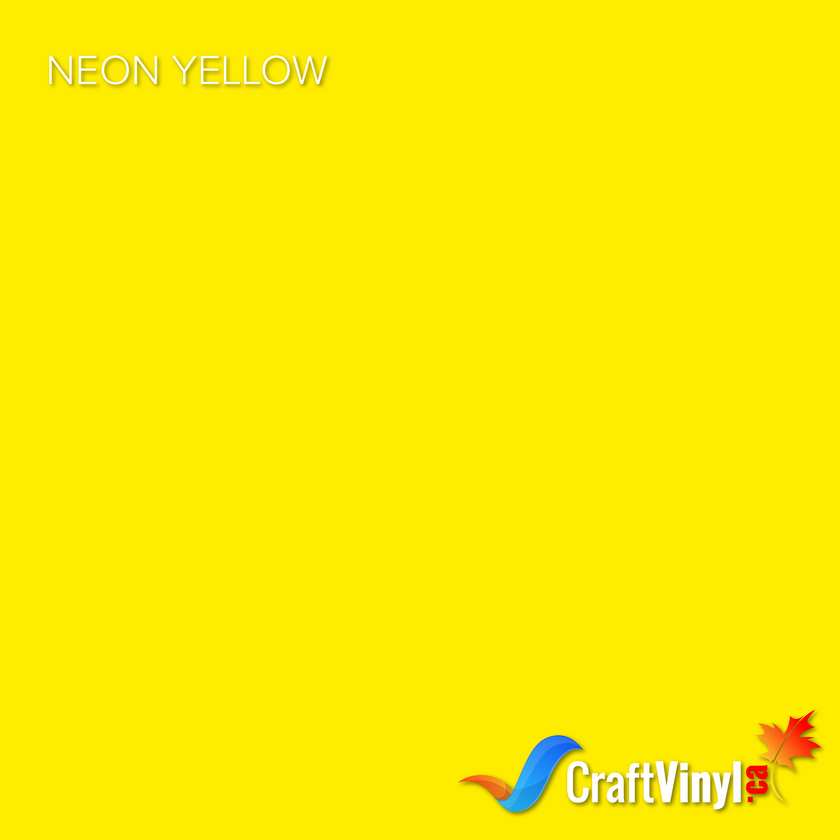 Craft Neon Yellow Puff HTV Vinyl 12