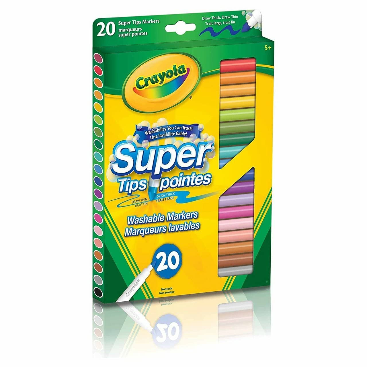 Crayola - Super Tips Washable Markers, 20 Count