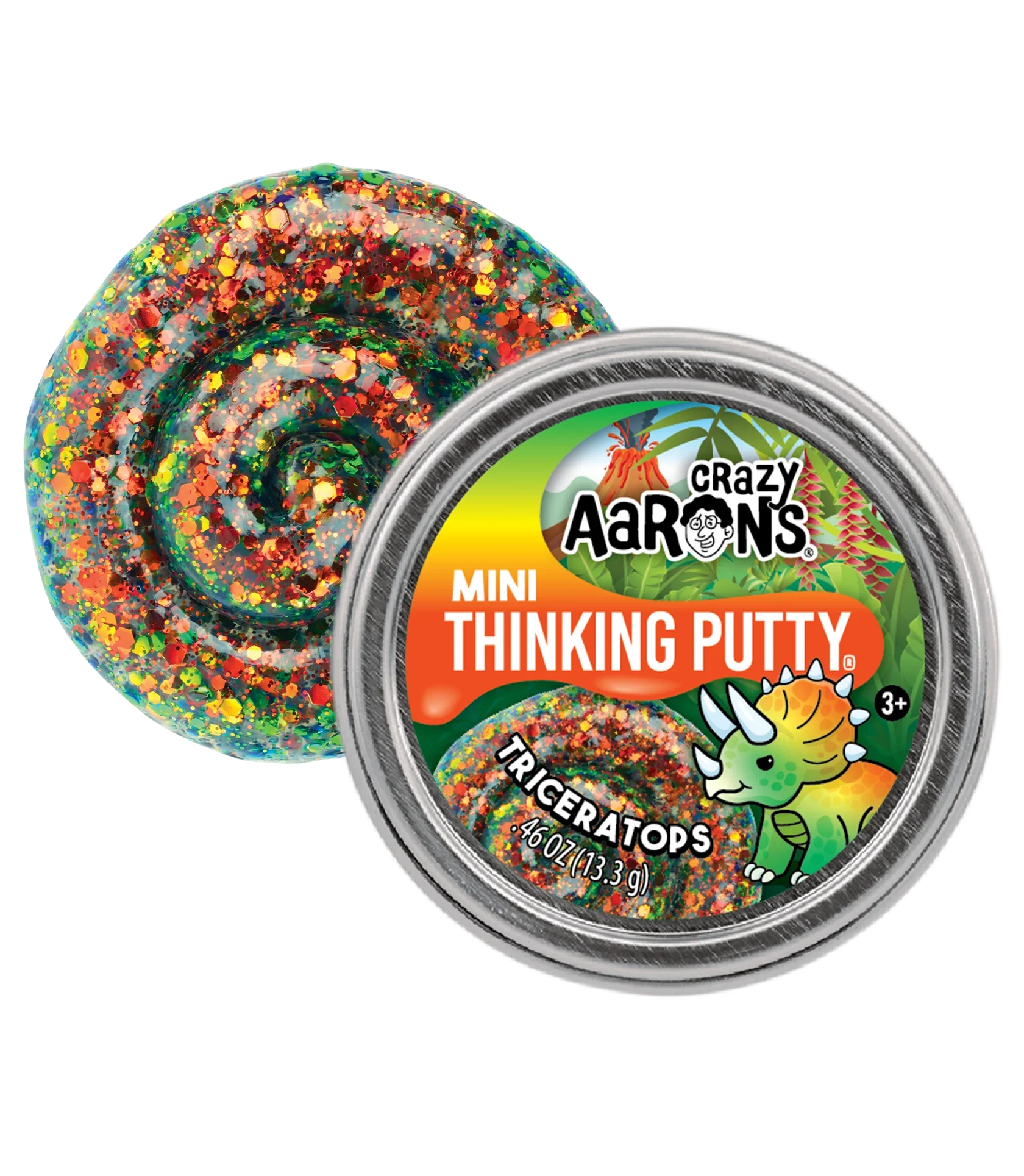 Crazy Aaron's - Mini Thinking Putty - Triceratops Eng