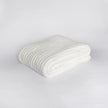 White Ribbed Extended Throw