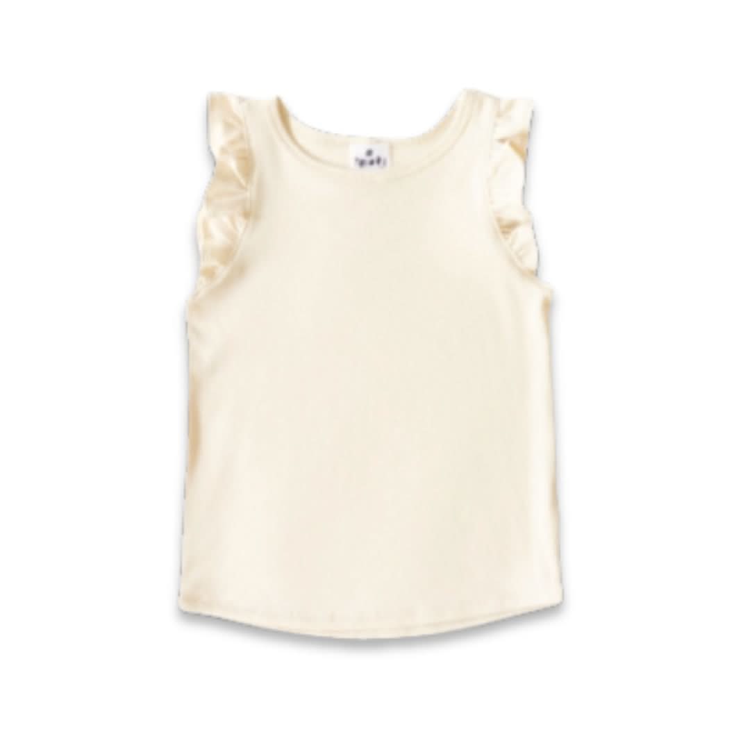 Baby/Kids' Bamboo Ruffle Shoulder | Powder Blue