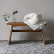 White Ribbed Extended Throw