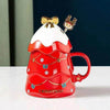 Creative Christmas Ceramic Mug Set Household