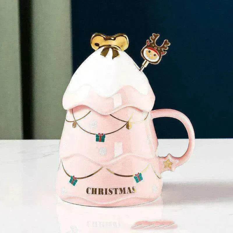 Creative Christmas Ceramic Mug Set Household