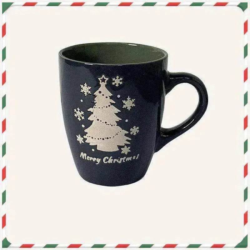 Creative Cute Cartoon Snowman Santa Claus Ceramic Cup Christmas Mug Small Gifts
