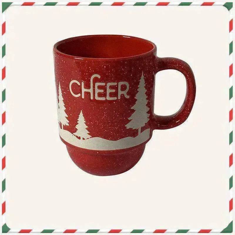 Creative Cute Cartoon Snowman Santa Claus Ceramic Cup Christmas Mug Small Gifts