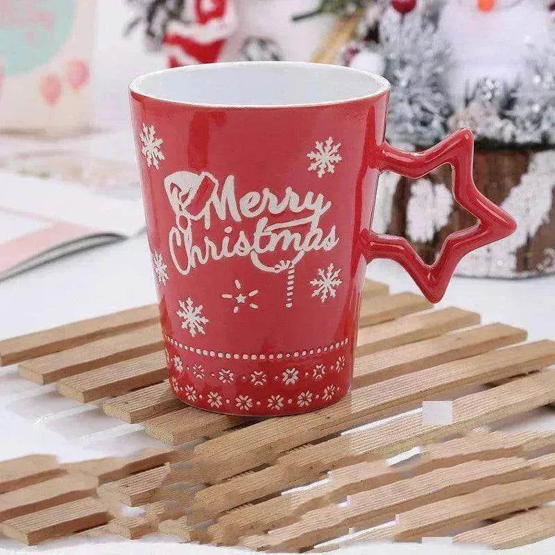 Creative Cute Cartoon Snowman Santa Claus Ceramic Cup Christmas Mug Small Gifts