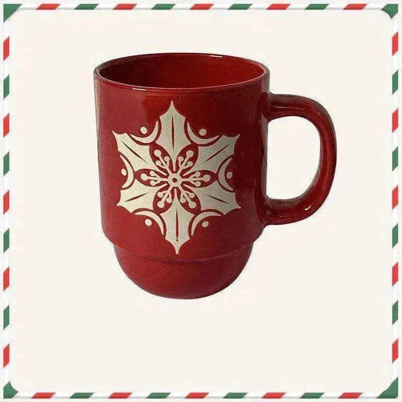 Creative Cute Cartoon Snowman Santa Claus Ceramic Cup Christmas Mug Small Gifts