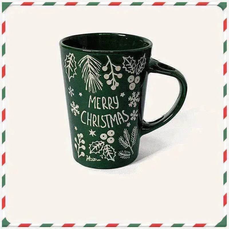 Creative Cute Cartoon Snowman Santa Claus Ceramic Cup Christmas Mug Small Gifts