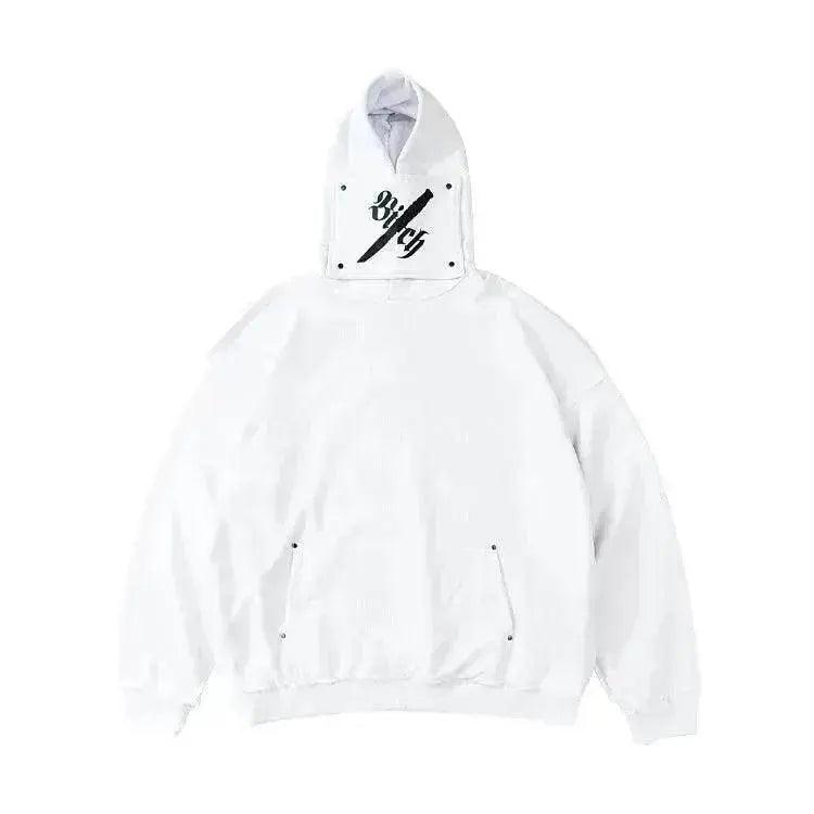 Creative Detachable High Neck Loose Hooded Men's Sweater