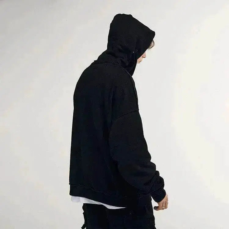 Creative Detachable High Neck Loose Hooded Men's Sweater