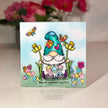 Woodware Clear Singles Egg Painting Gnome 4 in x 6 in Stamp